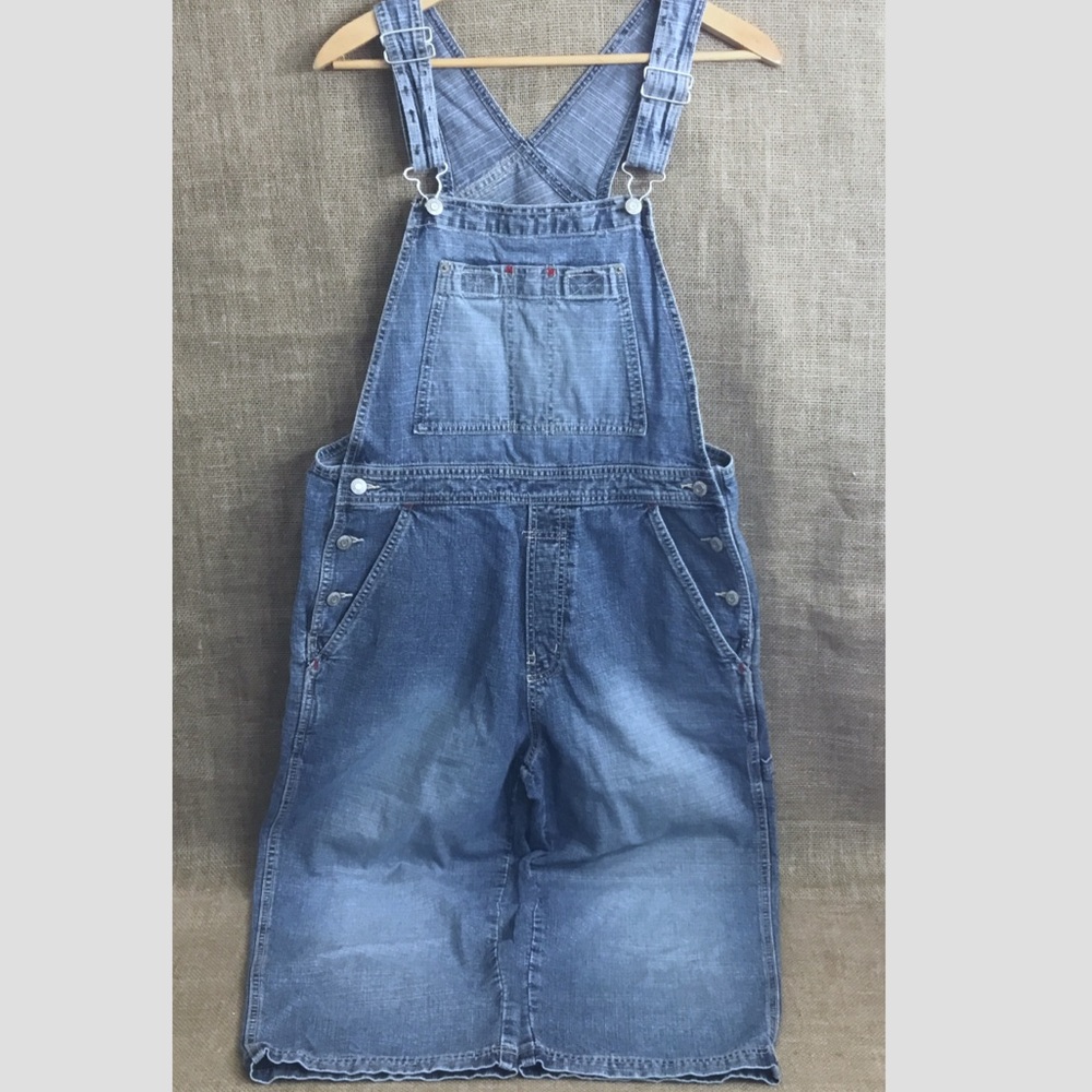 Vintage Crop Overalls GAP Wide Leg Sz M